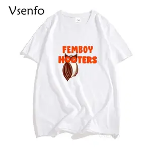 Femboy Hooters orijinal baykuş T Shirt erkekler kadınlar için rahat kısa kollu karikatür graf 2937