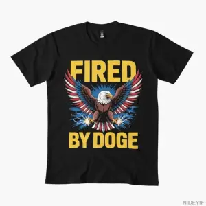 Fired by DOGE Anti-Billionaire Erkek Kadın Tişörtü %100 Pamuklu Tişörtler Kısa Kollu Üstler 1