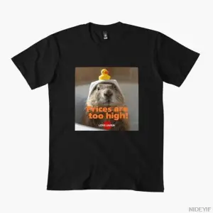 Fiyatlar Çok Yüksek! Erkekler Kadınlar için Komik Marmot Meme T-shirt % 100% Pamuklu T Shirt