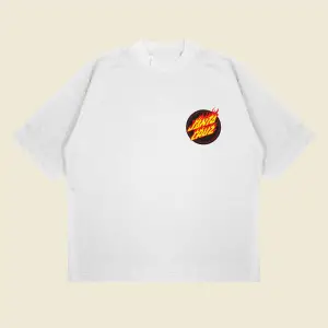Flaming Dot Santa Cruz Baskılı Oversize Unisex Pamuklu Nefes Alan Kalın Kumaşlı