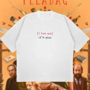 Fleabag Baskılı Oversize Unisex Pamuklu Nefes Alan Kalın Kumaşlı