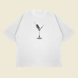 Flirtini Baskılı Oversize Unisex Pamuklu Nefes Alan Kalın Kumaşlı