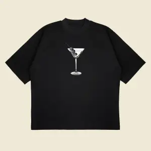 Flirtini Baskılı Oversize Unisex Pamuklu Nefes Alan Kalın Kumaşlı