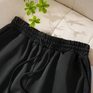 Floral Print Drawstring Waist Şort