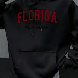 Florida 1989 Palm Island Baskılı Erkekler Kapşonlu Rahat Büyük Boy Kazak Sonbahar Polar Kapüş