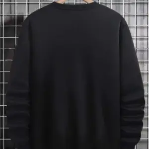 Flower Oversize Bisiklet Yaka Pamuklu Sweatshirt Siyah