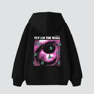Fly On The Wall Baskılı Oversize Unisex Beyaz
