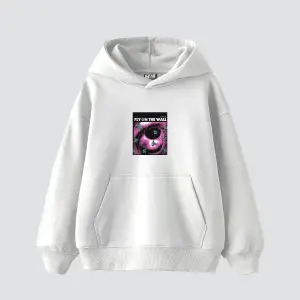 Fly On The Wall Baskılı Oversize Unisex Beyaz