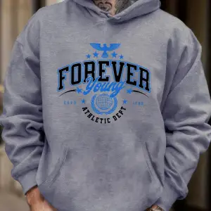Forever Young Athletic Dept 1990 Baskılı Erkek Yeni Sonbahar Tüm Maçlara Uygun Tişörtler Soka