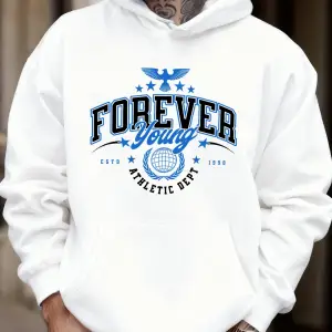 Forever Young Athletic Dept 1990 Baskılı Erkek Yeni Sonbahar Tüm Maçlara Uygun Tişörtler Soka