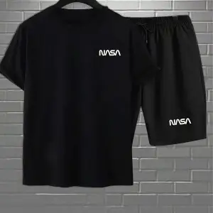 FoxSkin Sportswear&Company Siyah Unisex Alt Üst Nasa Baskılı Takım Şort FoxSkin NasaTakımm