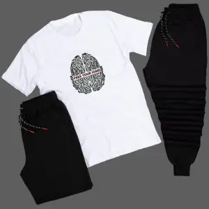 Free Your Mind Beyin Baskılı Unisex Yazlık Şort - Normal Kalıp Tişört - Eşofman Altı