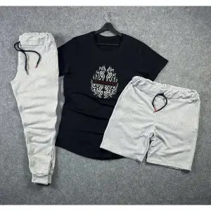 Free Your Mind Beyin Baskılı Unisex Yazlık Şort - Normal Kalıp Tişört - Eşofman Altı