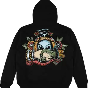 Friendly Siyah Oversize Unisex Kapüşonlu Sweatshirt Hoodie