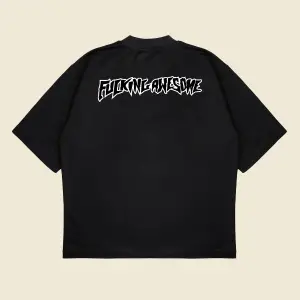 Fucking Awesome Baskılı Oversize Unisex Pamuklu Nefes Alan Kalın Kumaşlı