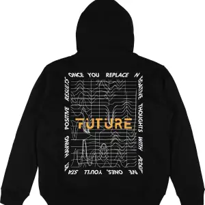 Future Siyah Oversize Unisex Kapüşonlu Sweatshirt Hoodie