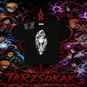 Gaara Naruto Anime Karakteri Kadın Baby Tee Beyaz