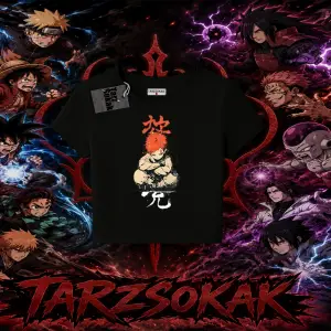 Gaara Naruto Anime Karakteri Kadın Baby Tee Beyaz