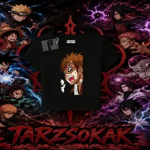 Gaara Naruto Anime Karakteri Kadın Baby Tee Beyaz