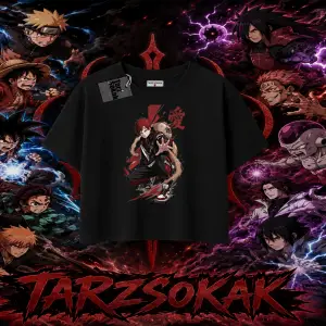 Gaara Naruto Anime Karakteri Kadın Crop Tişört Beyaz