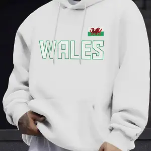 Galler Mektubu Ve Bayrak Baskılı Giysiler Erkek Sonbahar Günlük Sweatshirt 12 Renk Basit Soka