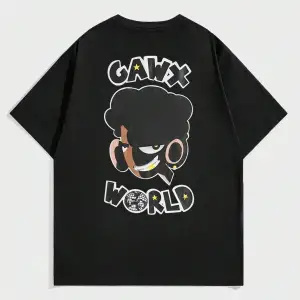 GAWX Karikatür ve Harf Grafikli Tişört