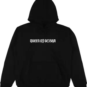 Geisha Siyah Oversize Unisex Kapüşonlu Sweatshirt Hoodie