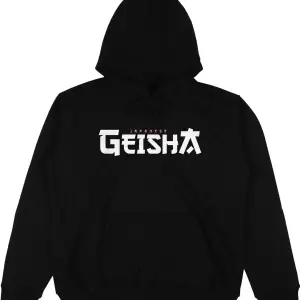 Geisha v2 Oversize Unisex Kapüşonlu Sweatshirt Hoodie Siyah