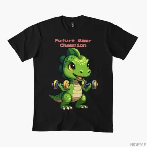 Gelecek Rawr Şampiyonu Erkek Kadın Tişörtü %100 Pamuklu Tişörtler Kısa Kollu Üstler 1210-3