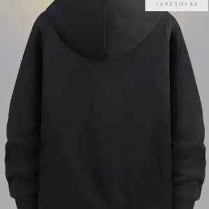 Geyik Boynuz Sweatshirt Fermuarlı Hırka Siyah