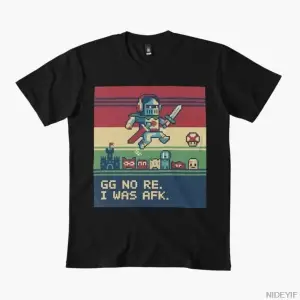 GG No Re, I Was AFK Erkek Kadın Tişörtü %100 Pamuklu Tişörtler 3XS-3XL Üstler 1224-3