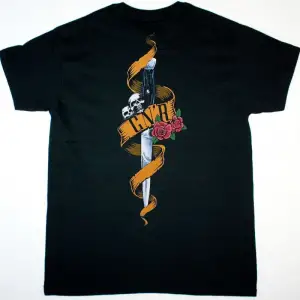 GHOST WARRIORS NEW BLACK T-SHIRT ÖN VE ARAKA BASKILI