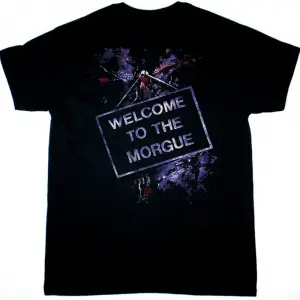 GILLAN GLORY ROAD 1980 NEW BLACK T-SHIRT ÖN VE ARAKA BASKILI