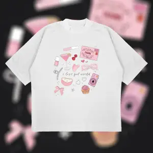 Girl World Oversize Unisex Pamuklu Nefes Alan Kalın Kumaşlı