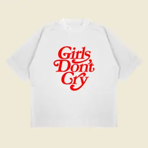 Girls Don’t Cry Baskılı Oversize Unisex Pamuklu Nefes Alan Kalın Kumaşlı