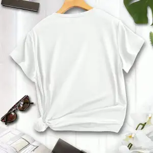 Göğüs Kedi Baskılı Oversize Kadın T-Shirt