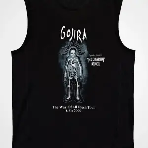 Gojira Siyah Kolsuz Tişört T-shirt
