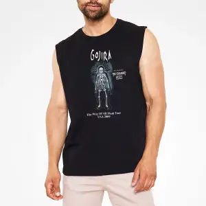 Gojira Siyah Kolsuz Tişört T-shirt