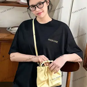 Good Lucky Baskılı Oversize Kalıp Unisex T-shirt