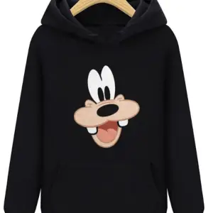 Goofy Face Siyah Unisex Kapşonlu Sweatshirt 00439