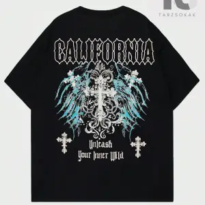 Goth Erkek Harfli ve Grafik Baskılı Tişört