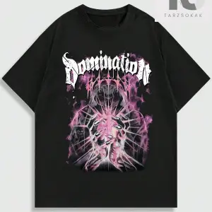 Goth Erkek Kafatası Karakter Baskılı Tişört