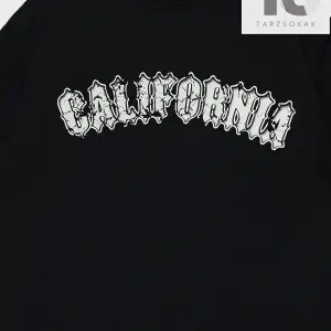 Goth Erkek Kanat ve Harf Baskılı T-shirt