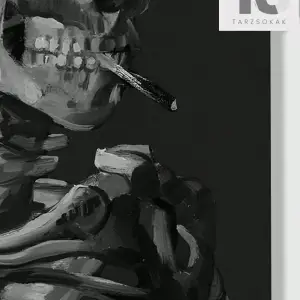 Goth Erkek Koyu Gotik Kafatası Baskılı T-Shirt