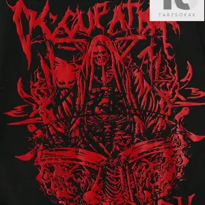 Goth Erkek Pamuk Mektup ve Kafatası Baskılı Tişört