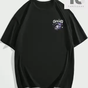 Goth Erkek Sloganlı ve Grafik Baskılı Tişört