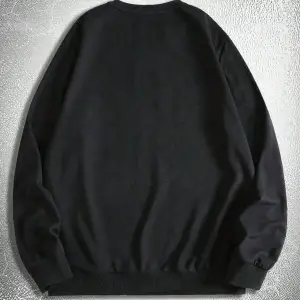 Goth Guys Slogan & Skull Print Pullover Siyah