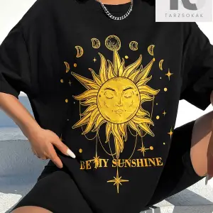 Goth Mektup Karikatür ve İskelet Grafikli Tişört