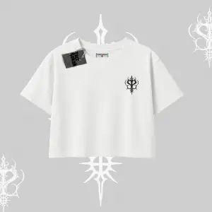 Gothic Cat Made in Hell Baskılı Sweatshirt Oversize Crop Tshirt