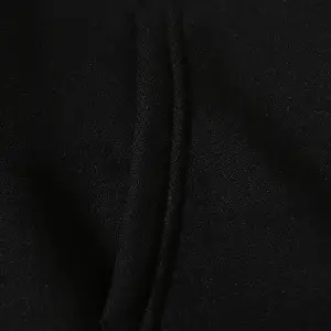 Graphic Print Kangaroo Pocket Drawstring Hoodie Siyah